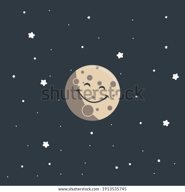 Smiling Moon Cartoon Vector Eps 10 Stock Vector (Royalty Free ...