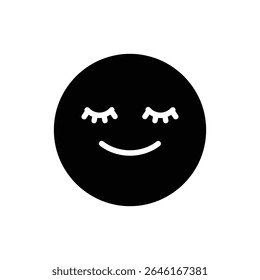 Lua Sorridente com Olhos Sonolentos Ícone para Calmaria Noturna