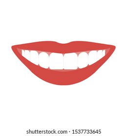 smiling mouth with white teeth