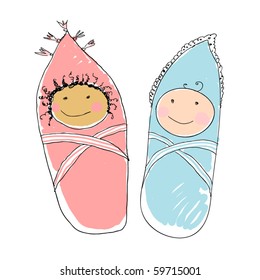 Smiling newborns