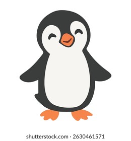 Smiling Penguin Doodle Character Design