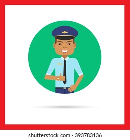 Smiling pilot portrait