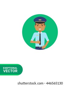 Smiling pilot portrait