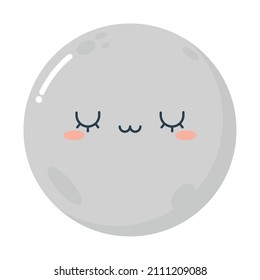smiling planet design over white
