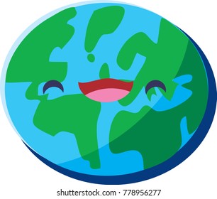 smiling planet earth