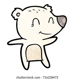 smiling polar bear cartoon