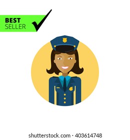 Smiling policewoman