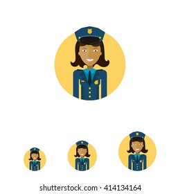 Smiling policewoman