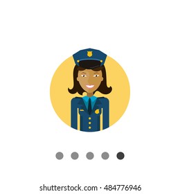 Smiling policewoman