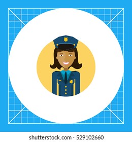 Smiling policewoman