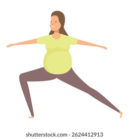 Smiling pregnant woman practicing yoga, keeping fit and preparing for childbirth with physical exercises