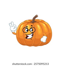 Smiling Pumpkin Cartoon Character Illustration.