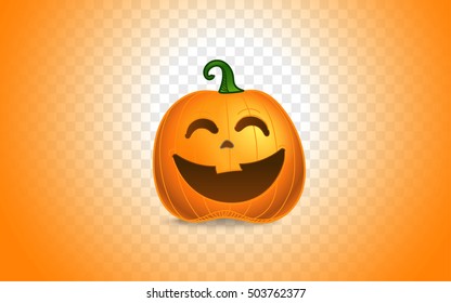 Smiling pumpkin. Happy Halloween