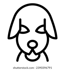 Smiling puppy icon outline vector. Dog pet. Animal canine