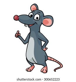 Smiling rat vector art and illustration.
