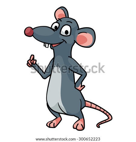 Smiling Rat Vector Art Illustration Stock Vector (Royalty Free ...