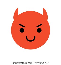 Smiling red devil emoji icon.