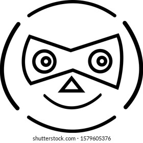 smiling robot sketch on a white background smiley for design funny pattern