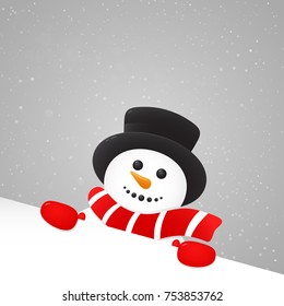 Smiling Santa Claus - banner. Vector.