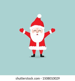 
Smiling Santa Claus cartoon character .Vector illustration in flat style.10 eps.