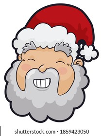 Smiling Santa Claus, with its iconic red hat ready for Christmas season.
