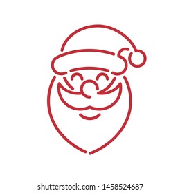 Smiling Santa Claus. Isolated vector icon