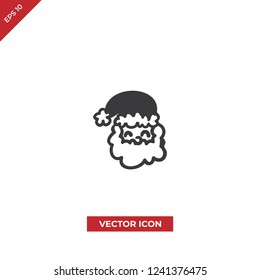 Smiling santa claus vector icon