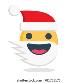 Smiling santa in a flat design