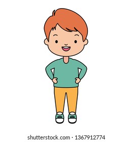 smiling schoolboy character