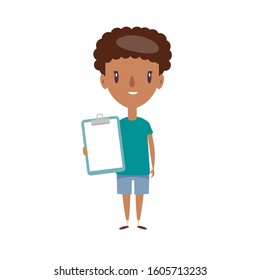 Smiling schoolboy. Cheerful elementary school student, kindergarten pupil cartoon character. Flat vector illustration.