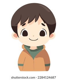 Smiling schoolboy cute and cheerful over white