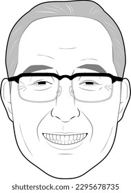 Smiling senior man wearing glasses