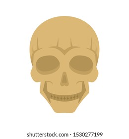 Smiling skull head icon. Flat illustration of smiling skull head vector icon for web design