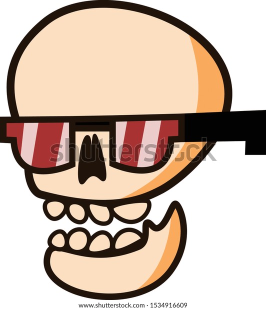 Smiling Skull Sunglasses Vector Art Commercial Stock Vector Royalty Free 1534916609 Shutterstock