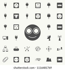 smiling smiley icon. Detailed set of  Minimalistic  icons. Premium quality graphic design sign. One of the collection icons for websites, web design, mobile app on colored background