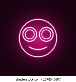 smiling smiley icon. Elements of Web in neon style icons. Simple icon for websites, web design, mobile app, info graphics