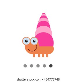 Smiling snail icon