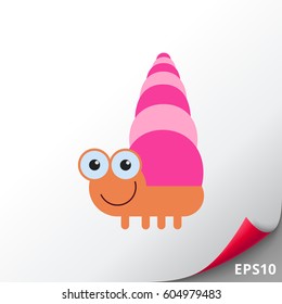 Smiling snail icon