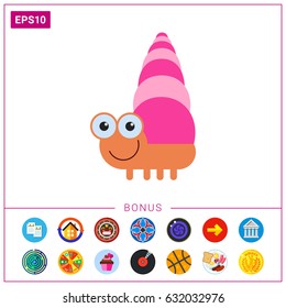 Smiling snail icon