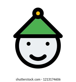 Smiling snowman face
