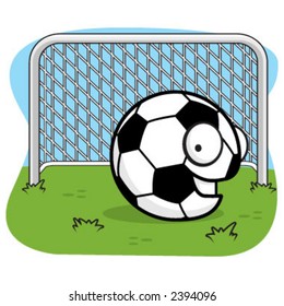 Smiling soccer ball
