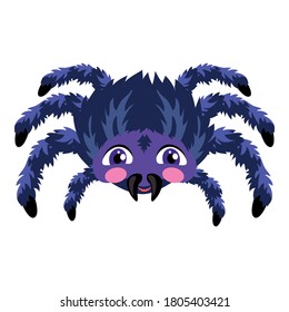 Smiling spider icon. Cartoon of smiling spider vector icon for web design isolated on white background