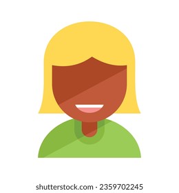 Icono de personal sonriente vector plano. Grupo de personas. Sonrisa de amistad aislada