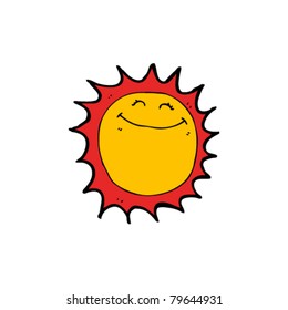 smiling summer sun cartoon