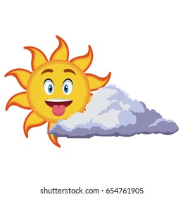 smiling sun cartoon mascot character image