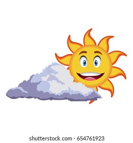 smiling sun cartoon mascot character image