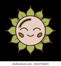 smiling sun flower make your day happy