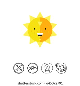 Smiling Sun Icon