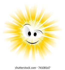 Smiling sun icon