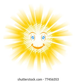 Smiling sun icon